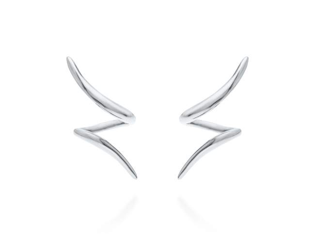 Earrings Arles mini  in silver de Marina Garcia Joyas en plata Earrings in rhodium plated 925 sterling silver. (size: 3,3 x 1,5 cm.)