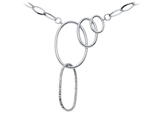 Necklace Aix  in silver de Marina Garcia Joyas en plata Necklace in rhodium plated 925 sterling silver. (Length of necklace: 41 cm. Size of pendant: 7 x 4 cm.)