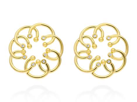 Earrings Mistral XL  in golden silver