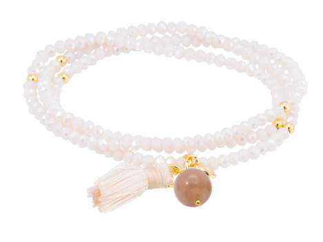 Bracelet ZEN NUDE mit Edelstein