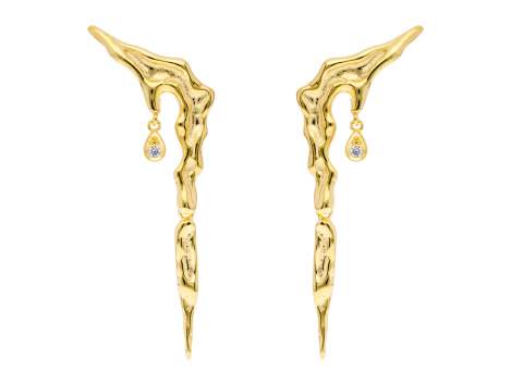 Climber Earring Vernissage maxi  in golden silver