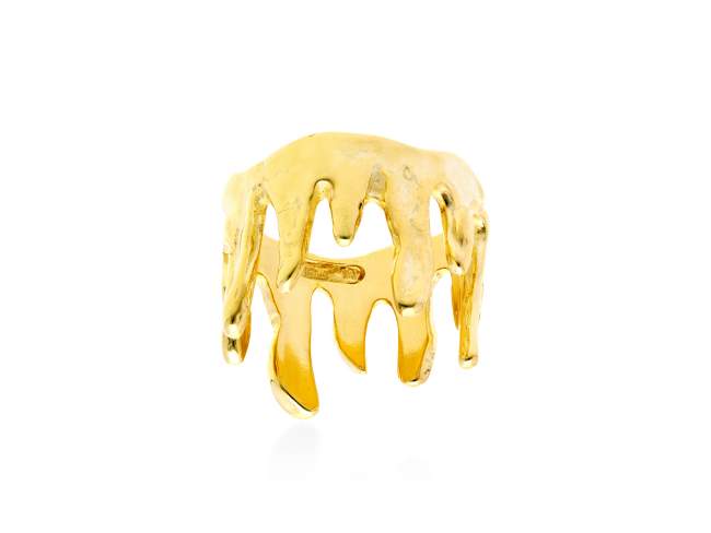 Ring Vernissage  in golden silver de Marina Garcia Joyas en plata Ring in 18kt yellow gold plated 925 sterling silver.  