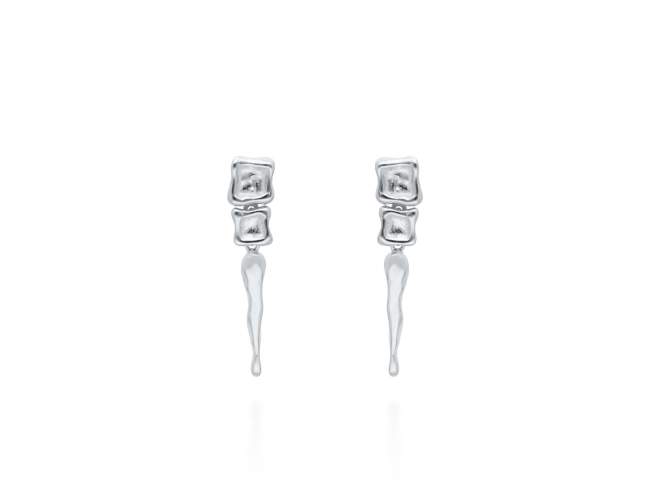 Earrings Vernissage mini  in silver de Marina Garcia Joyas en plata Earrings in rhodium plated 925 sterling silver. (size: 3,6 cm.)