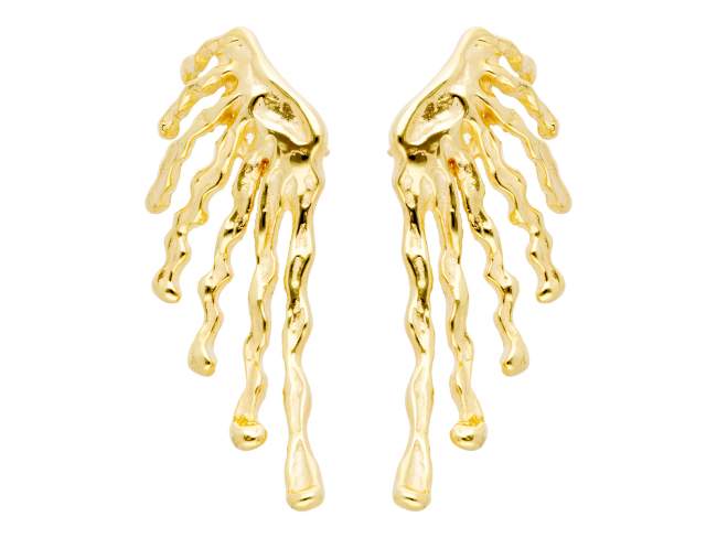 Earrings Vernissage maxi  in golden silver de Marina Garcia Joyas en plata Earrings in 18kt yellow gold plated 925 sterling silver. (size:  4 x 3 cm.)