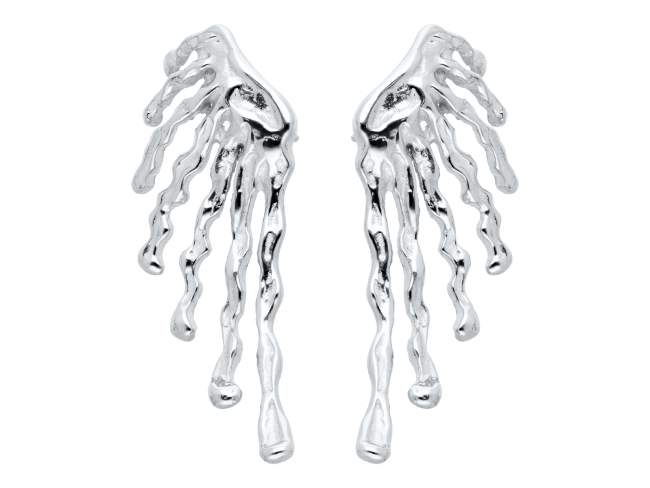 Earrings Vernissage maxi  in silver de Marina Garcia Joyas en plata Earrings in rhodium plated 925 sterling silver. (size:  4 x 3 cm.)