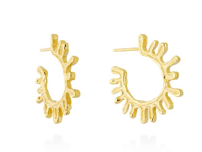 Hoop Earring Monet  in golden silver de Marina Garcia Joyas en plata Earrings in 18kt yellow gold plated 925 sterling silver. (external diameter: 3 cm.)