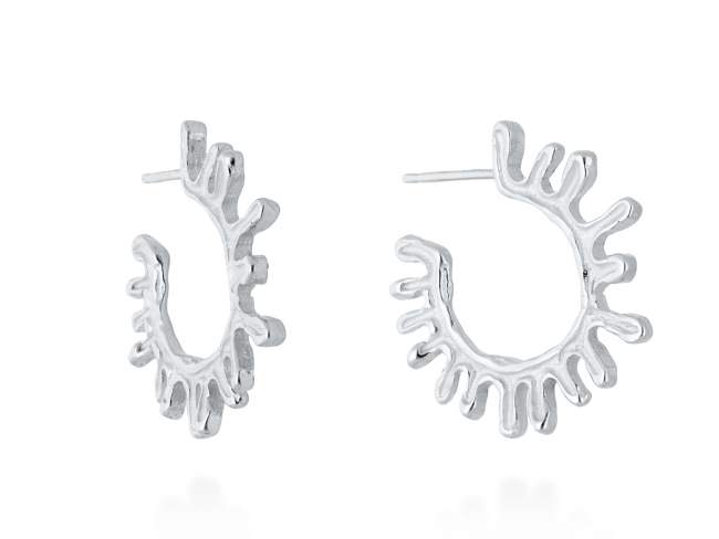 Hoop Earring Monet  in silver de Marina Garcia Joyas en plata Earrings in rhodium plated 925 sterling silver. (external diameter: 3 cm.)