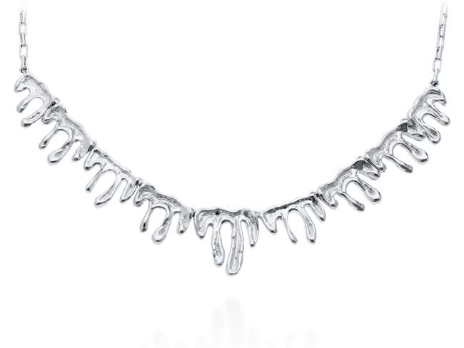 Necklace Vernissage  in silver de Marina Garcia Joyas en plata Necklace in rhodium plated 925 sterling silver. (length: 38+2 cm.)