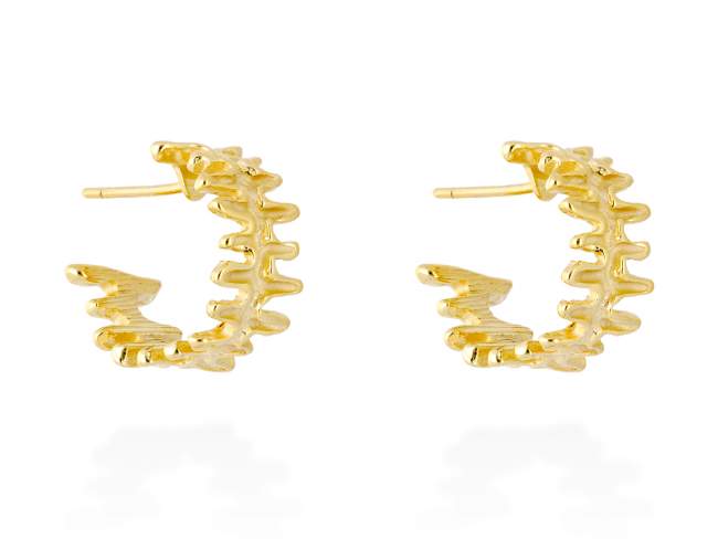 Hoop Earring Monet mini  in golden silver de Marina Garcia Joyas en plata Earrings in 18kt yellow gold plated 925 sterling silver. (external diameter: 1,8 cm.)