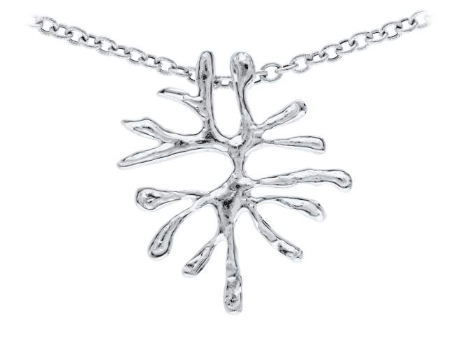 Pendant Vernissage maxi  in silver de Marina Garcia Joyas en plata Pendant in rhodium plated 925 sterling silver. (size: 7 x 6 cm.)  (Chain is not included)