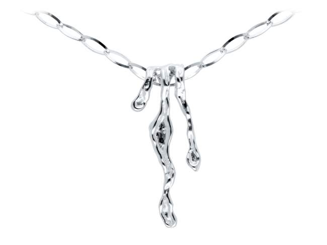 Pendant Vernissage  in silver de Marina Garcia Joyas en plata Pendant in rhodium plated 925 sterling silver. (size: 6 x 2,5 cm.)  (Chain is not included)