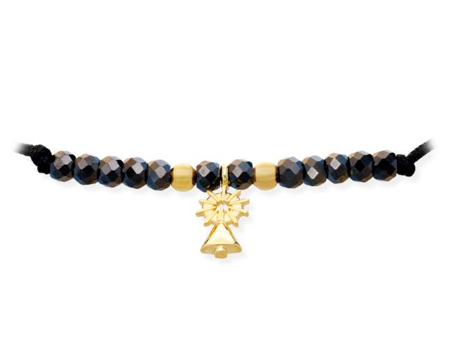 Bracelet   in 18kt yellow Gold de Marina Garcia Joyas en plata Bracelet in 18kt yellow gold with  black spinel. (extensible measure: from 15 to 23 cm.)