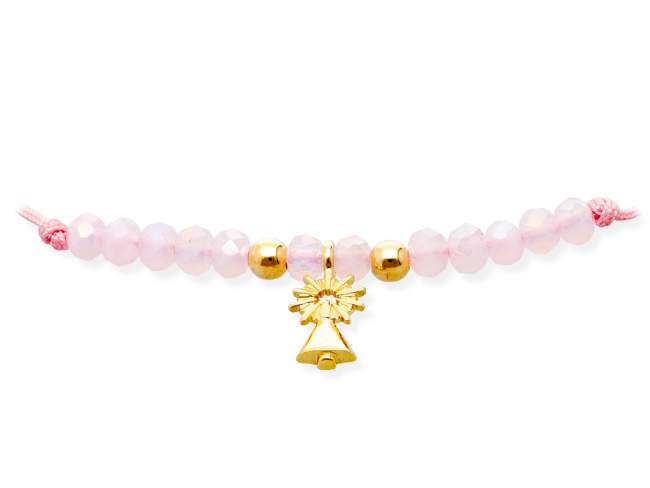 Bracelet   in 18kt yellow Gold de Marina Garcia Joyas en plata Bracelet in 18kt yellow gold with faceted pink Strass glass. (extensible measure: from 15 to 23 cm.) 