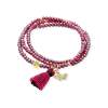 Bracelet ZEN BURGUNDY mit Engel