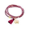 Pulsera ZEN BURGUNDY con elefante