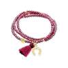 Bracelet ZEN BURGUNDY with horseshoe