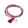 Bracelet ZEN BURGUNDY mit Herz Charme