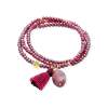 Bracelet ZEN BURGUNDY mit Edelstein