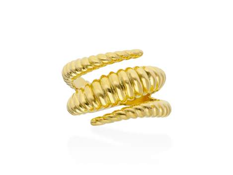 Ring Eclat triple  in golden silver