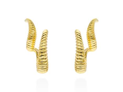 Earrings Eclat doble  in golden silver