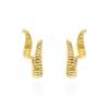 Earrings Eclat doble  in golden silver