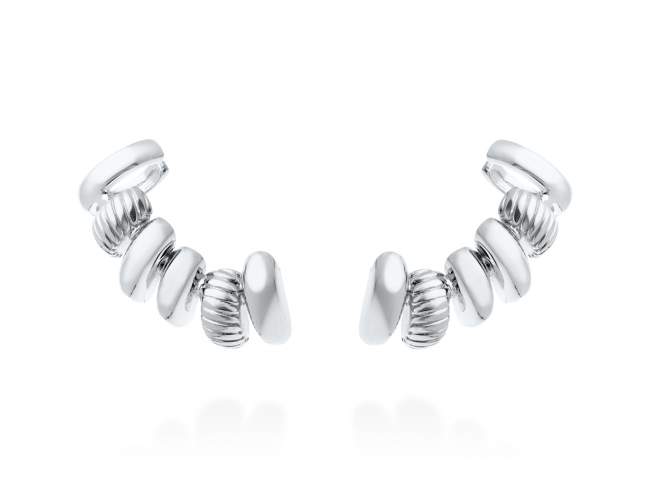 Climber Earring ECLAT  in silver de Marina Garcia Joyas en plata Climber Earrings in rhodium plated 925 sterling silver. (size: 3,3 cm.)