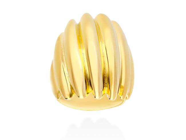 Ring Eclat maxi  in golden silver de Marina Garcia Joyas en plata Ring in 18kt yellow gold plated 925 sterling silver.  