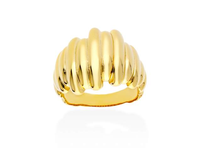 Anillo de plata gallonado de Marina Garcia Joyas en plata Anillo de plata de primera ley (925) chapada en oro amarillo de 18kt.