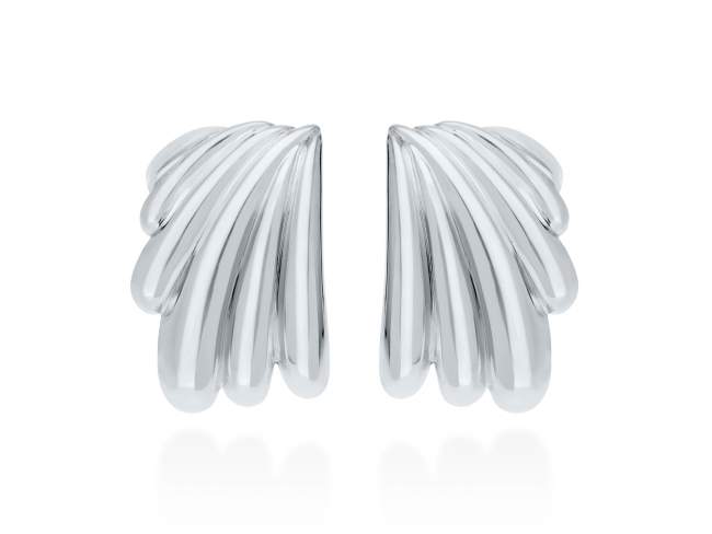 Earrings Eclat maxi  in silver de Marina Garcia Joyas en plata Earrings in rhodium plated 925 sterling silver. (size:  2,7 x 2 cm.)