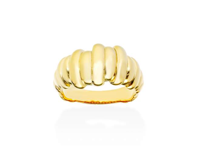 Anillo de plata gallonado de Marina Garcia Joyas en plata Anillo de plata de primera ley (925) chapada en oro amarillo de 18kt.