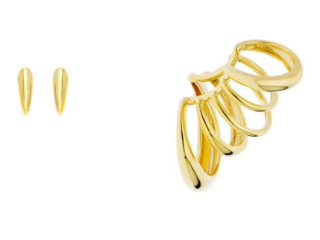 Earrings Gloss  maxi  in golden silver de Marina Garcia Joyas en plata Earrings in 18kt yellow gold plated 925 sterling silver. (size: 4 x 2 cm.)