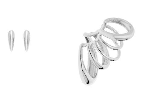 Earcuff Gloss  maxi  en plata