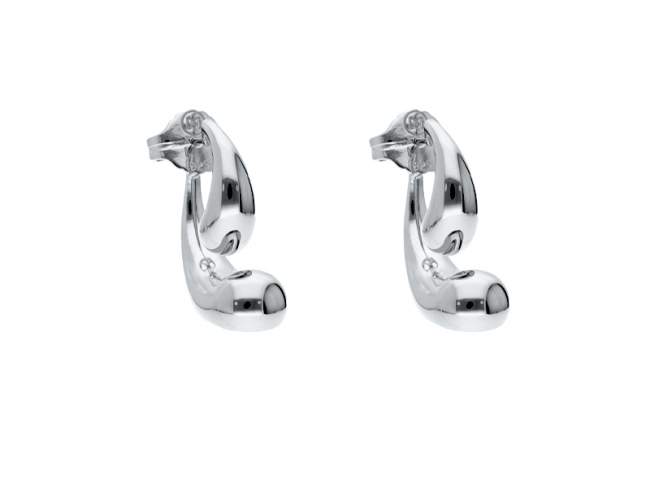 Earrings Gloss  in silver de Marina Garcia Joyas en plata Earrings in rhodium plated 925 sterling silver. (size: 3 x 1 cm.)