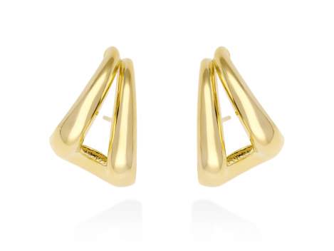 Earrings Gloss  maxi  in golden silver