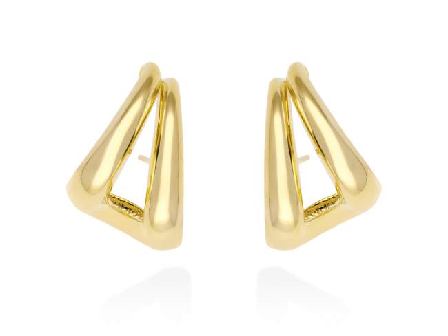 Earrings Gloss  maxi  in golden silver de Marina Garcia Joyas en plata Earrings in 18kt yellow gold plated 925 sterling silver. (size: 3 x 2 cm.)