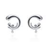 Pendientes Gloss piedras  en plata