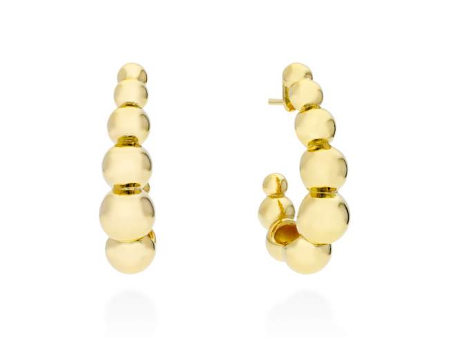 Pendientes de plata aro de Marina Garcia Joyas en plata Pendientes de plata de primera ley (925) chapada en oro amarillo de 18kt. (tamaño: 3 cm.)