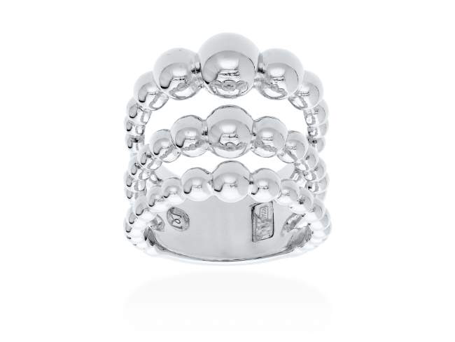 Ring Pompe  in silver de Marina Garcia Joyas en plata Ring in rhodium plated 925 sterling silver.  