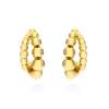 Earrings Pompe doble  in golden silver