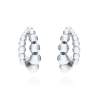 Pendientes Pompe doble  en plata