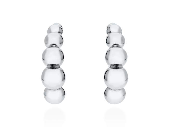 Earrings Pompe  in silver de Marina Garcia Joyas en plata Earrings in rhodium plated 925 sterling silver. (size: 2,8 cm.)