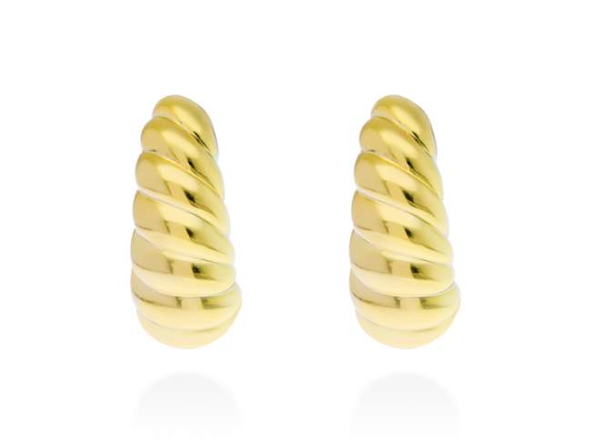 Earrings ECLAT  in golden silver de Marina Garcia Joyas en plata Earrings in 18kt yellow gold plated 925 sterling silver. (size: 3 x 1,5 cm.)