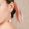 Earrings CARLOTA pearl in silver