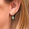 Pendientes CANNES verde en plata dorada