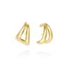 Earrings Gloss  maxi  in golden silver