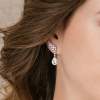 Pendientes para novias modernas estilo trepador en plata