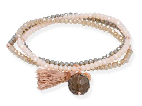 Armband ZEN Braun in silber rose vergoldet