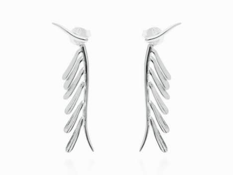 Earrings Spine  in silver