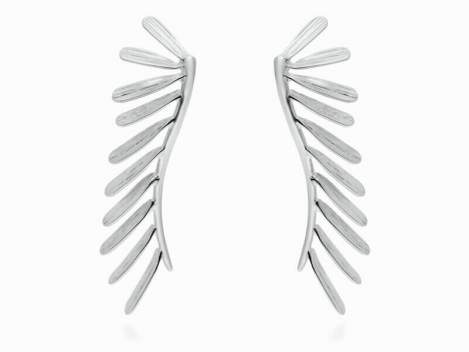 Earrings Spine maxi  in silver