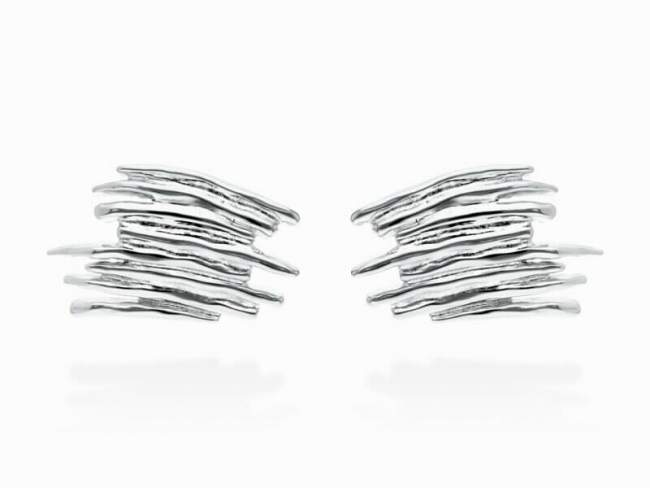 Earrings Line  in silver de Marina Garcia Joyas en plata Earrings in rhodium plated 925 sterling silver. (size: 2,7 x 1,7 cm.)